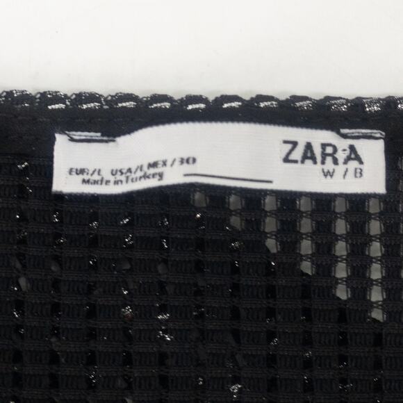 Zara Black Camisole Large Y2K 90s Minimalist Top - Picture 5 of 12